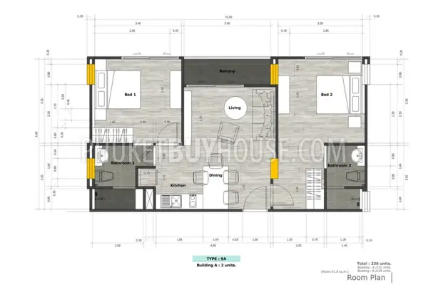 NAI5798: Stunning 2 Bedroom Apartment close to the Naiharn Beach. Photo #6