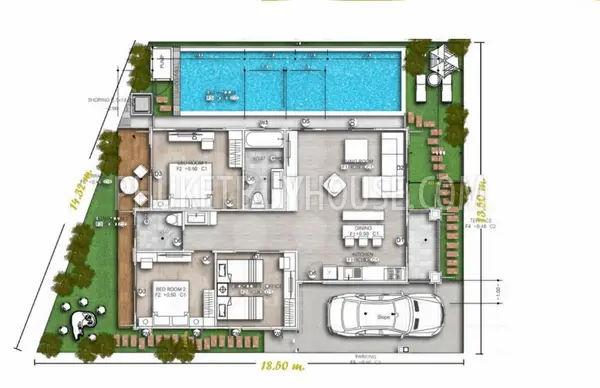 KAM5771: Marvelous 3-Bedroom Pool Villa in gated complex within 1 km to Kamala beach. Photo #23