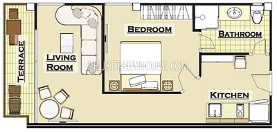 NAI5843: Современные апартаменты с 1 спальней в нескольких минутах ходьбы от пляжа Найхарн. Фото #5