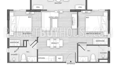 NAY5913: 2 Bedrooms Apartment close to the Nai Yang beach. Photo #2