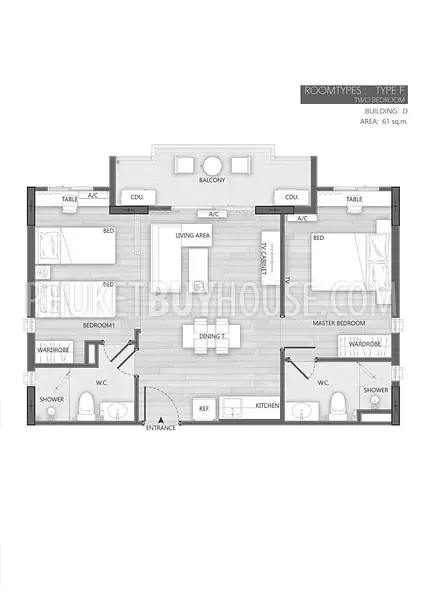 NAY5913: 2 Bedrooms Apartment close to the Nai Yang beach. Photo #3