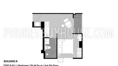 PAT5945: Fully furniture Apartment at Modern Condominium in Patong. Photo #20