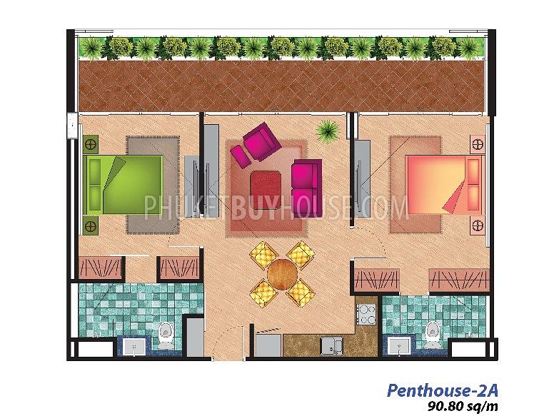 RAW5959: Amazing 2 Bedroom Penthouse at New Condominium in Rawai. Photo #2