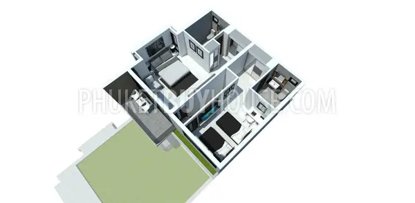 PAT5998: Nice 1 Bedroom Apartment with Sea view in Patong. Photo #3