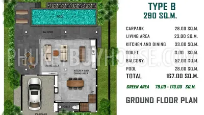 BAN6086: 3 Bedroom Villa with Private Pool in Bang Tao. Fotoğraf #3