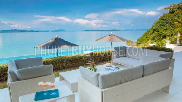 CAP6101: Luxury 6-bedroom Villa with a private Beach on its front and Panoramic Sea View
. Fotoğraf #12