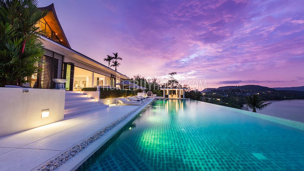 CAP6101: Luxury 6-bedroom Villa with a private Beach on its front and Panoramic Sea View  . Фото #14