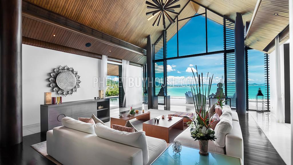 CAP6101: Luxury 6-bedroom Villa with a private Beach on its front and Panoramic Sea View  . Фото #25