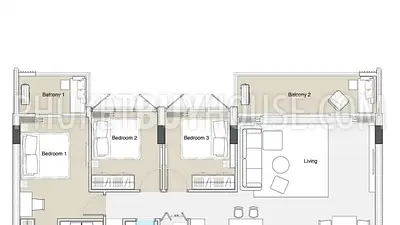 BAN6098: Stunning Apartment with 3 Bedrooms near Bang Tao beach. Fotoğraf #5