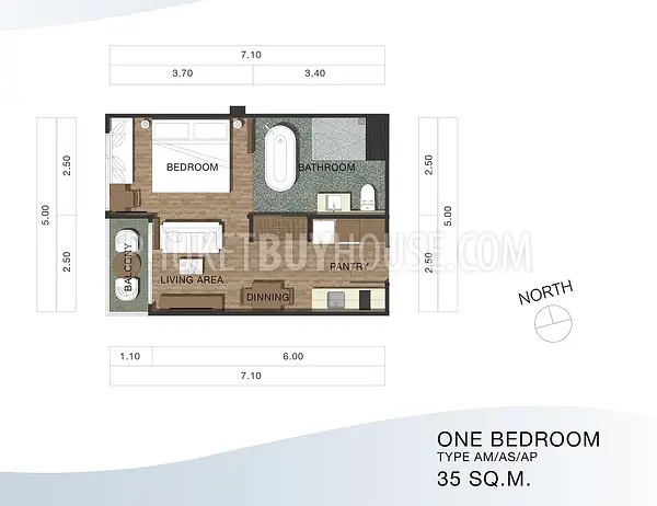 KAR6169: One bedroom Apartment in a new Complex in Karon. Fotoğraf #2