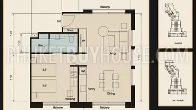SUR6188: New Apartments With 1 bedroom at an Affordable Price in a New Project in Surin. Photo #3