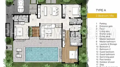 BAN6190: Tropical Three-bedroom Villa in a New Project in Bang Tao. Fotoğraf #2