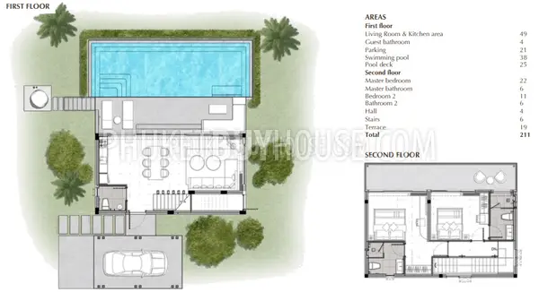 KAM6244: Pool Villa with Two Bedrooms in a Complex from a Reliable Developer in Kamala. Photo #8