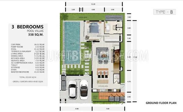 CHE6278: Cozy Modern 3-Bedroom Villa in Bang Tao. Fotoğraf #47