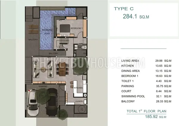 CHE6311: Attractive Three Bedroom Villa in Cherng Talay. Fotoğraf #7