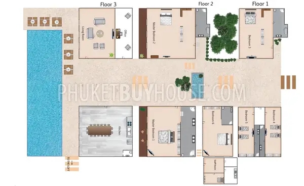 KAT6318: Heavenly Villa With Sea View in Kata Beach. Fotoğraf #31