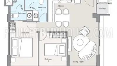 LAG7238: Two Bedroom Apartment in Sought After Development in Bang Tao. Photo #5