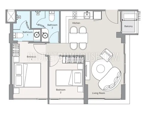 LAG7238: Two Bedroom Apartment in Sought After Development in Bang Tao. Photo #5