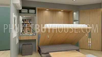 BAN6438: Studio with a unique layout in Eco condominium at crisis prices in Bang Tao area. Fotoğraf #20