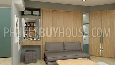 BAN6438: Studio with a unique layout in Eco condominium at crisis prices in Bang Tao area. Fotoğraf #23