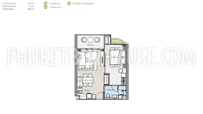 BAN21944: Magnificent Lakeview 1 Bedroom Condominium in Bang Tao. 照片 #8