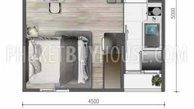 NAY6455: Freehold Studio in the New Condominium in Nai Yang Beach. Photo #7