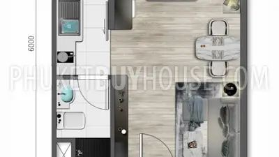 NAY6455: Freehold Studio in the New Condominium in Nai Yang Beach. Photo #8