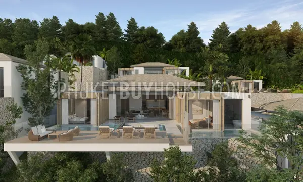 KAM21961:  Four Bedroom Seaview Hilltop Villa in Kamala, Phuket. Fotoğraf #1