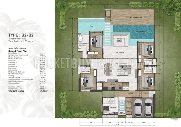 KAM21961:  Four Bedroom Seaview Hilltop Villa in Kamala, Phuket. Fotoğraf #11