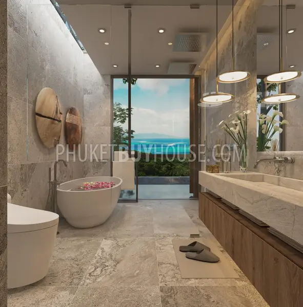 KAM21961:  Four Bedroom Seaview Hilltop Villa in Kamala, Phuket. Fotoğraf #9