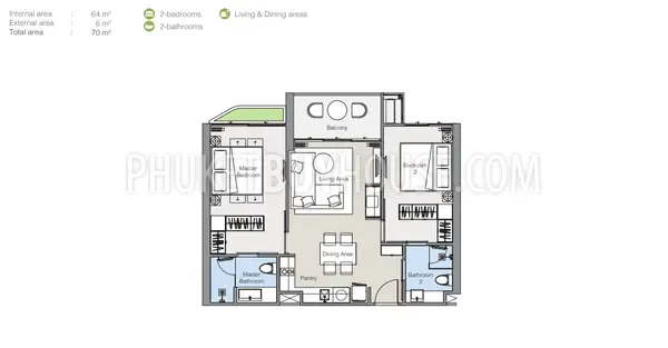 BAN21945: Superb Lakeview 2 Bedroom Condominium In Bang Tao. 照片 #6