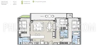 BAN21946: Fabulous 3 Bedroom Condominium In Bang Tao With A Lake View. 照片 #7