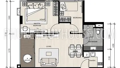 NAT6490: Two Bedroom Apartment for Sale in Nai Thon Beach. Photo #40