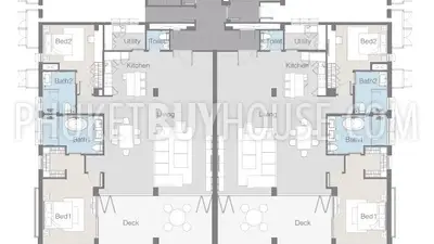 BAN21977: Splendid 2 Bedroom Apartments with Lakeview For Sale in Bang Tao. Fotoğraf #27