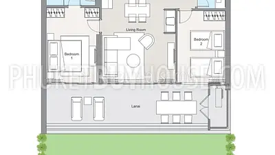 LAG7136: Excellent 2-Bedroom Apartments Just Next to Bang Tao Beach. Photo #5