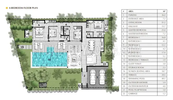 KAM7306: 4 Bedroom Pool Villa in Kamala. Photo #1