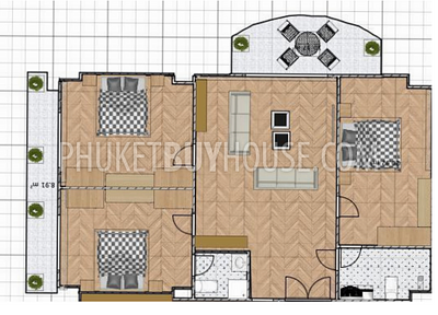 PHU21991: Огромные Апартаменты С 3 Спальнями в Пхукете. Фото #12