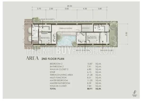 TAL21988: Charming and Spacious Three Bedroom Villa For Sale In Thalang. Photo #15