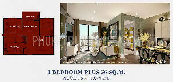 BAN22017: Immense 1 Bedroom Plus Size Apartment For Sale In Bang Tao. Photo #9