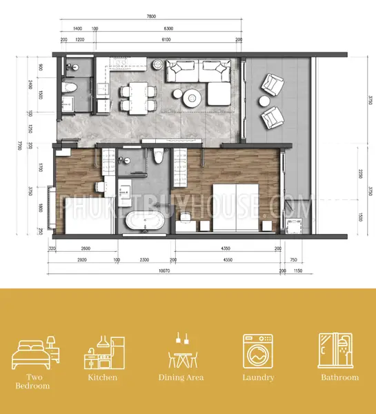 CHA22018: Classy Two Bedroom Apartment For Sale In Chalong. Photo #12