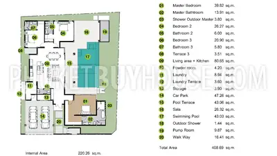 BAN7095: Splendid Lifestyle in 3-Bedroom Pool Villa in Bang Tao. Photo #56