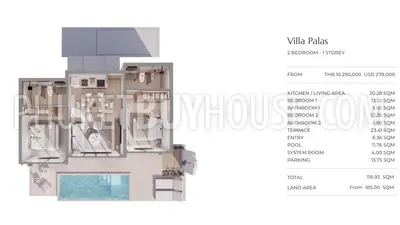 BAN22023: Serenity in Simplicity: 2-Bedroom Villa For Sale in Bang Tao. Fotoğraf #11