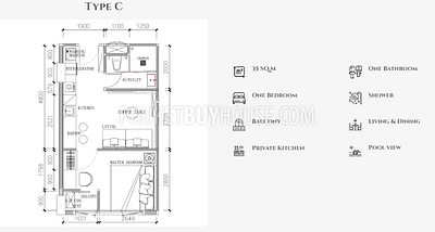 BAN22001: Современная элегантность: Шикарная квартира с 1 спальней на продажу на Банг Тао. Фото #8