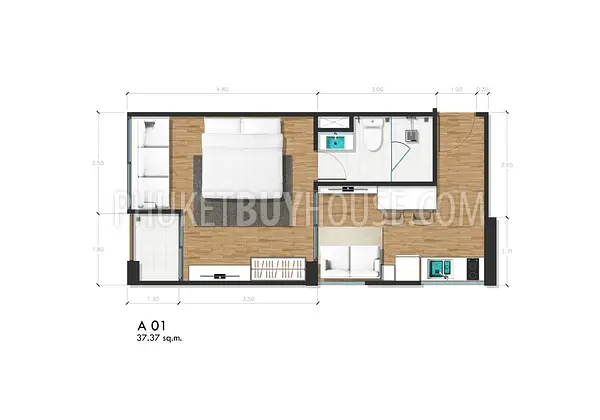 RAW5954: Comfortable Apartment for sale in Rawai. Fotoğraf #6