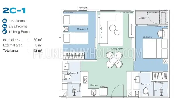 LAG7021: Bang Tao 2 Bedroom Unit in Great Complex. Photo #15