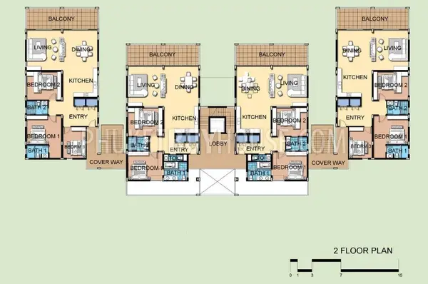 CHE6603: 2 Bedroom Apartment in Cherng Talay. Photo #2