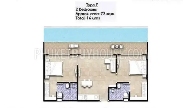 MAI22038: Comfortable 2 Bedroom Apartments for Sale in Mai Kao. 照片 #18