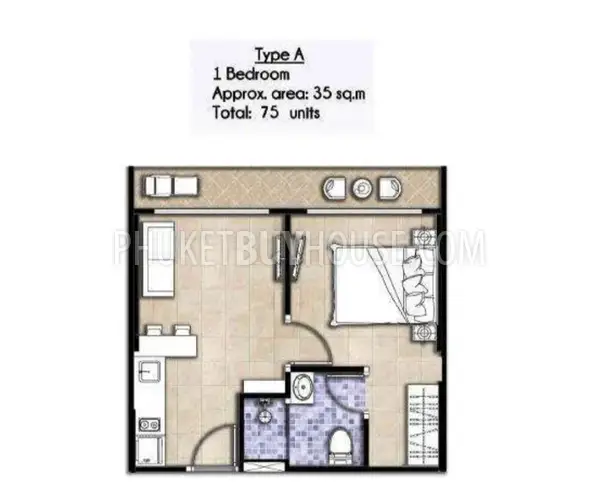 NAI22039: Snug One Bedroom Apartment For Sale in Nai Harn. 照片 #3