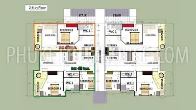 NAI22040: Изящные Однокомнатные Апартаменты На Продажу В Най Харн. Фото #7