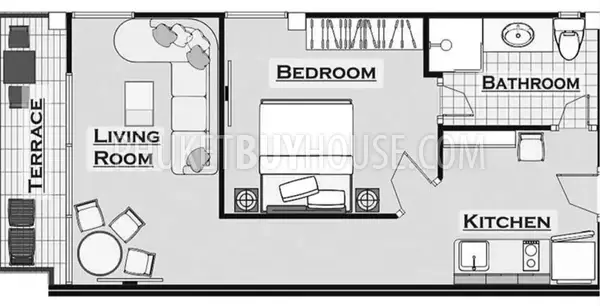 NAI22040: Neat One Bedroom Apartment For Sale in Nai Harn. Photo #8